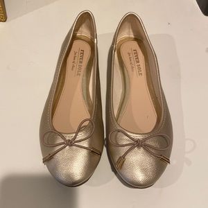 Gold ballet flats